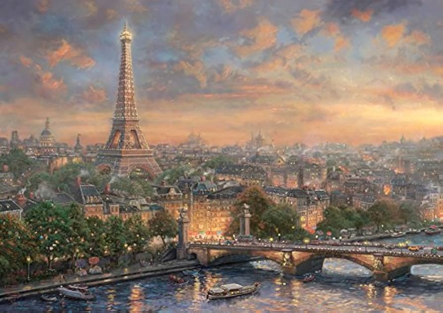 Amazon.co.jp: 西洋絵画 トーマス キンケード パリの風景